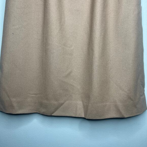 VTG Pendleton Wool Skirt Sz 12 Tan Academia Prep Old Money Ivy League Neutral - Picture 3 of 11